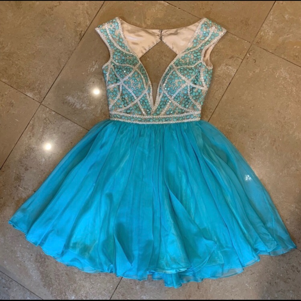 Turquoise homecoming dress